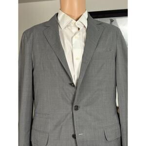 Brunello Cucinelli Gray Wool Silk Blazer Suit Jacket Unstructured 46IT 36R Men's